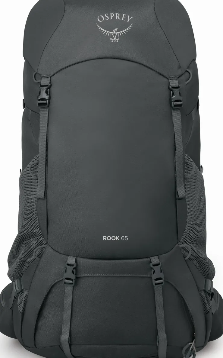 Backpacking Packs-Osprey Rook 65 Rucksack - Dark Charcoal-Silver Lining