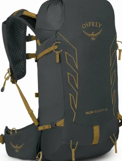 Fast & Light Rucksacks And Vests-Osprey Talon Velocity 20 Rucksack - Dark Charcoal-Tumbleweed Yellow