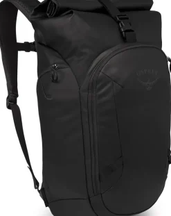 Day Packs-Osprey Transporter Roll Top Rucksack - Raven Black