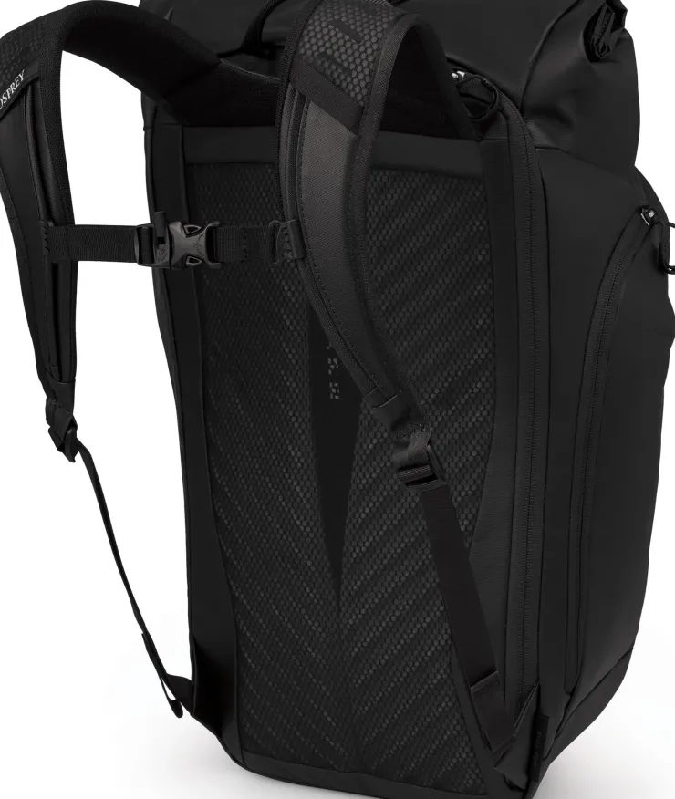 Day Packs-Osprey Transporter Roll Top Rucksack - Raven Black