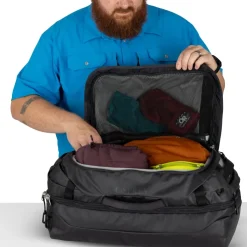 Duffels & Kitbags-Osprey Transporter Squffel 44 Duffel - Raven Black