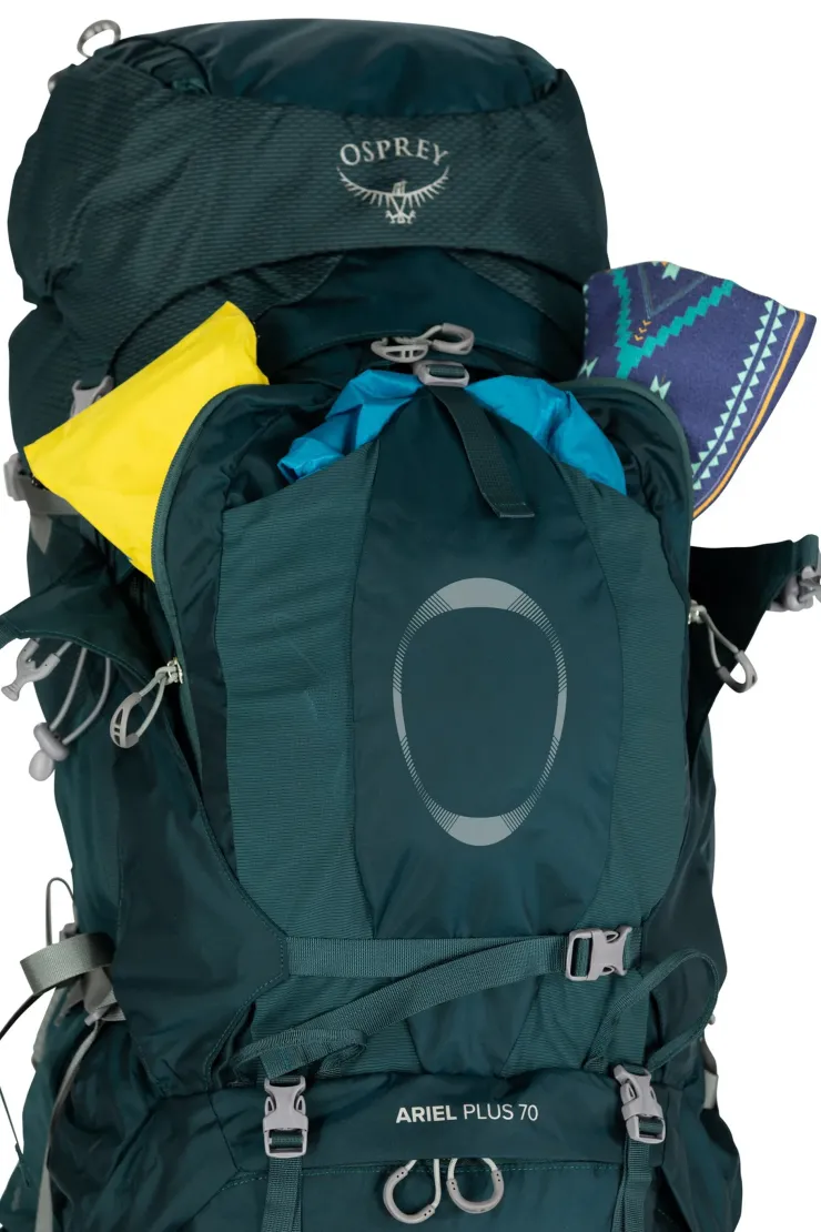 Backpacking Packs-Osprey Womens Ariel Plus 70 Rucksack - Night Jungle Blue