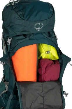 Backpacking Packs-Osprey Womens Ariel Plus 70 Rucksack - Night Jungle Blue