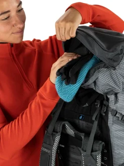Backpacking Packs-Osprey Womens Ariel Pro 75 Rucksack - Silver Lining