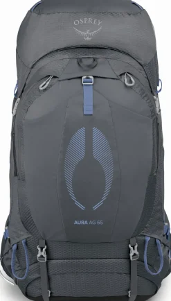 Backpacking Packs-Osprey Womens Aura AG 65 Rucksack - Tungsten Grey