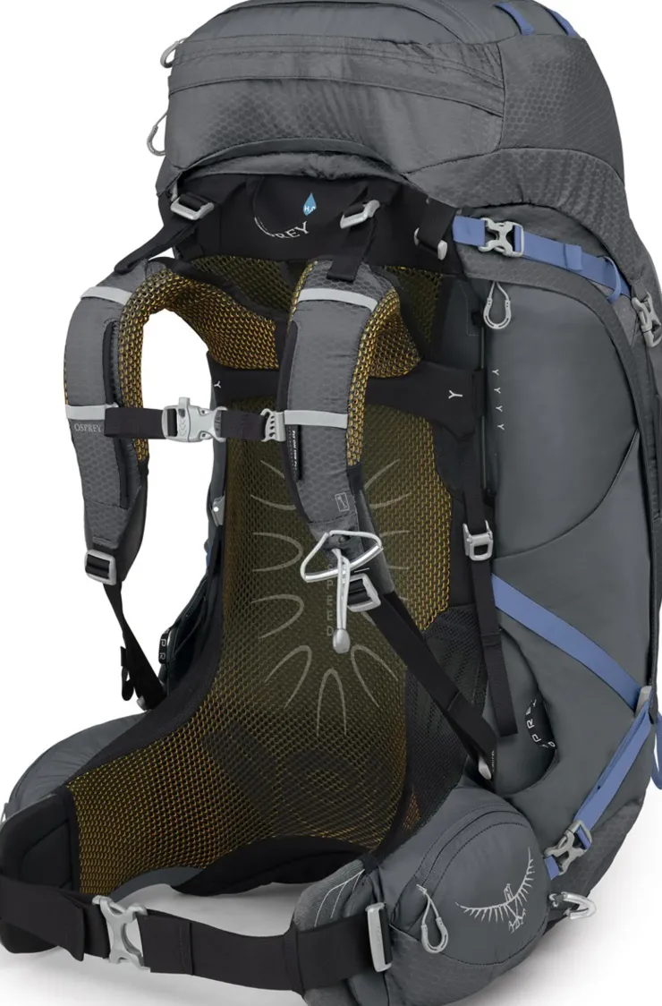Backpacking Packs-Osprey Womens Aura AG 65 Rucksack - Tungsten Grey