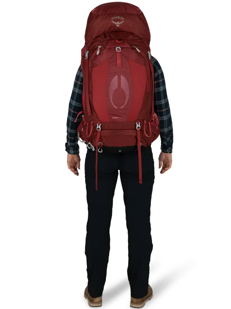 Backpacking Packs-Osprey Womens Aura AG 65 Rucksack - Tungsten Grey