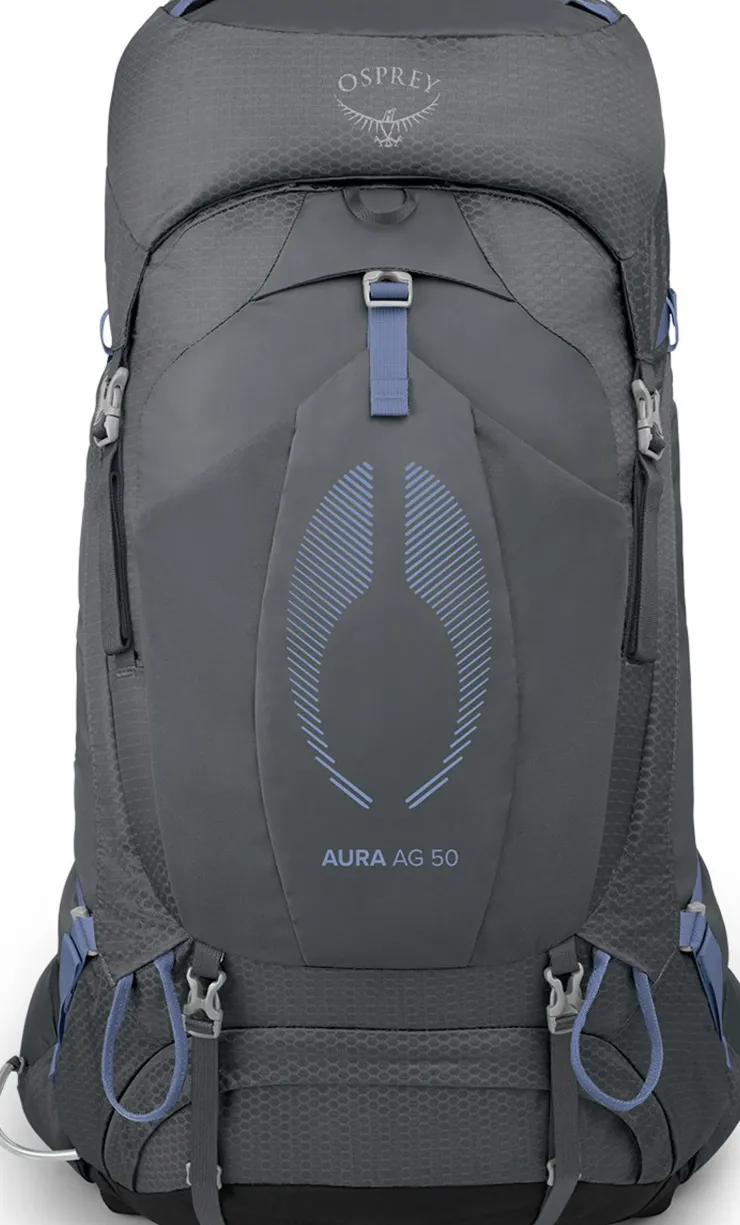 Backpacking Packs-Osprey Womens Aura AG 50 Rucksack - Tungsten Grey