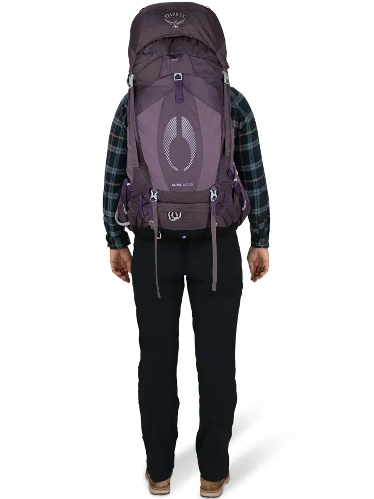 Backpacking Packs-Osprey Womens Aura AG 50 Rucksack - Tungsten Grey