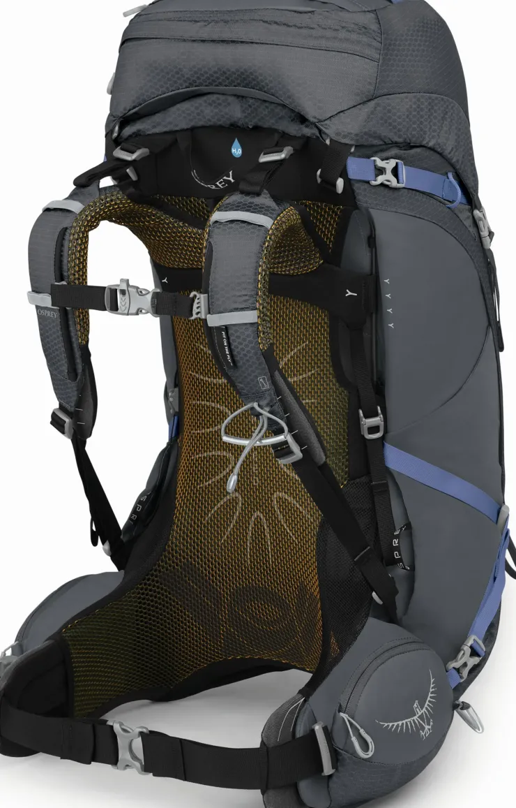 Backpacking Packs-Osprey Womens Aura AG 50 Rucksack - Tungsten Grey