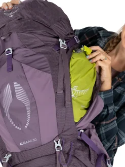 Backpacking Packs-Osprey Womens Aura AG 50 Rucksack - Tungsten Grey