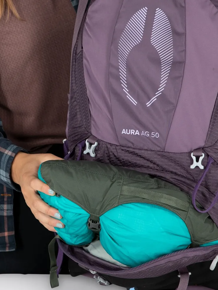Backpacking Packs-Osprey Womens Aura AG 50 Rucksack - Tungsten Grey