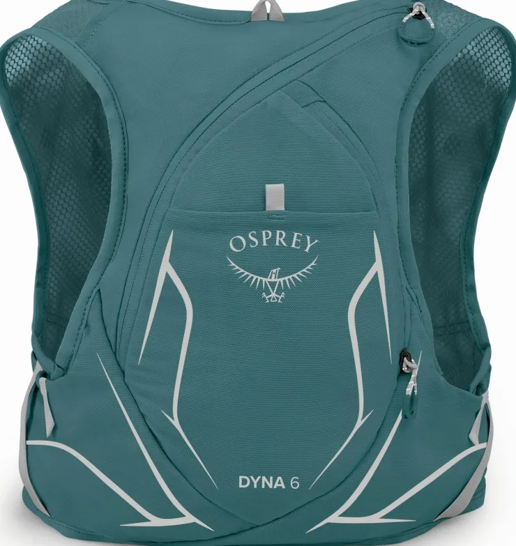 Fast & Light Rucksacks And Vests-Osprey Womens Dyna 6 with Flasks - Cascade Blue-Silver Lining