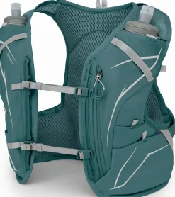 Fast & Light Rucksacks And Vests-Osprey Womens Dyna 6 with Flasks - Cascade Blue-Silver Lining