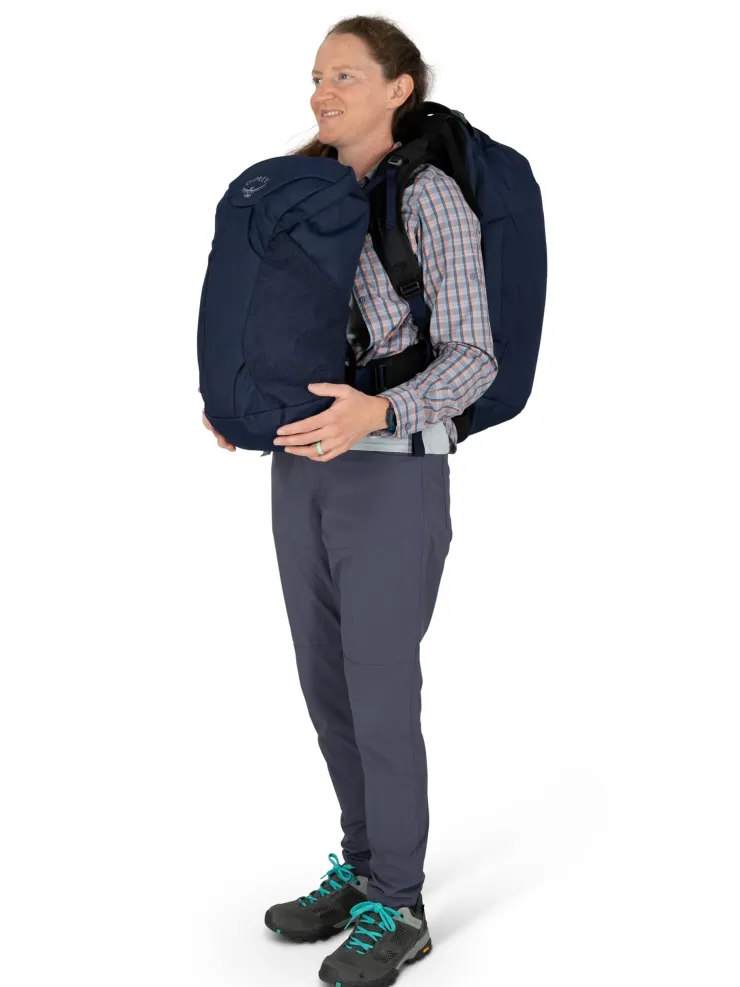 Luggage & Carry-On-Osprey Womens Fairview 55 Travel Pack - Zircon Red