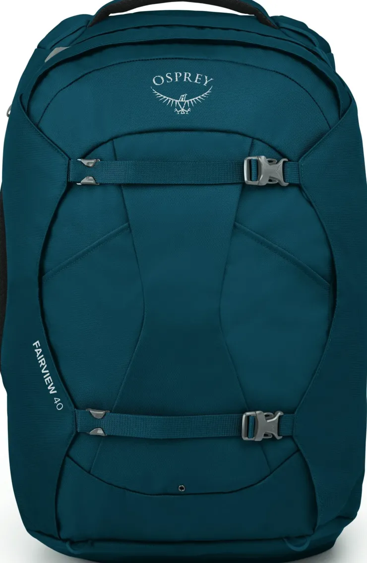 Luggage & Carry-On-Osprey Womens Fairview 40 Travel Pack - Night Jungle Blue