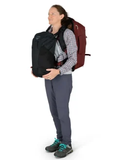 Luggage & Carry-On-Osprey Womens Fairview 40 Travel Pack - Night Jungle Blue