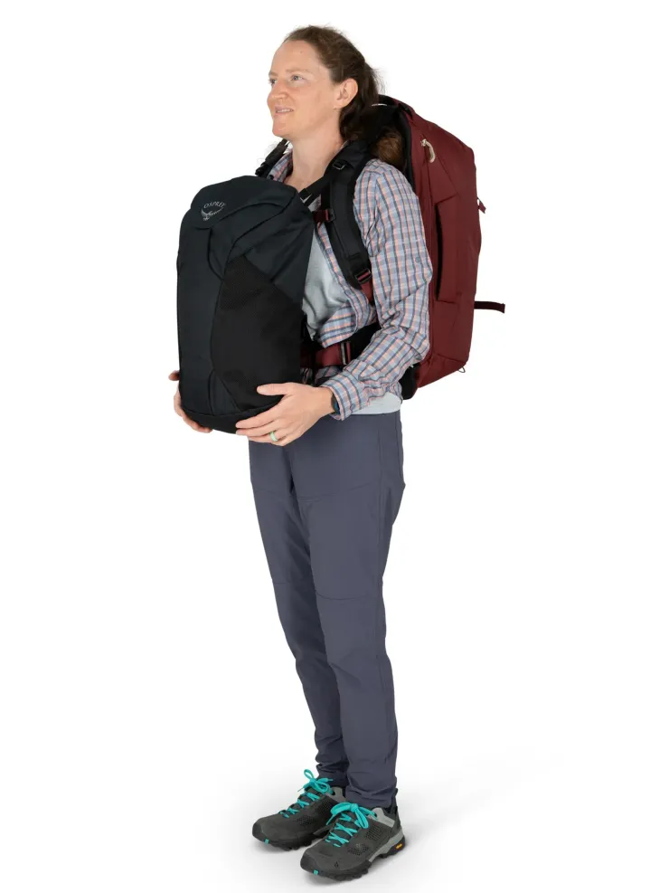 Luggage & Carry-On-Osprey Womens Fairview 40 Travel Pack - Night Jungle Blue