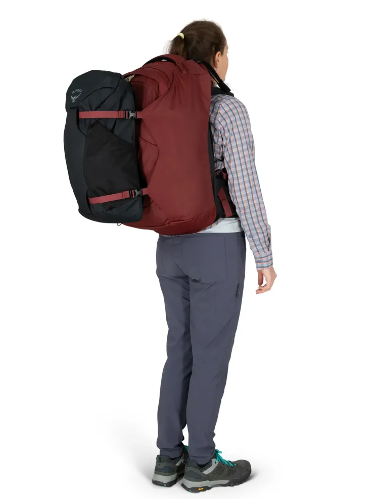 Luggage & Carry-On-Osprey Womens Fairview 40 Travel Pack - Night Jungle Blue