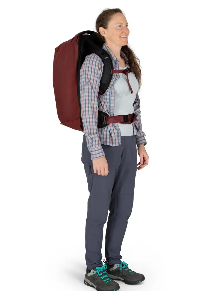 Luggage & Carry-On-Osprey Womens Fairview 40 Travel Pack - Night Jungle Blue