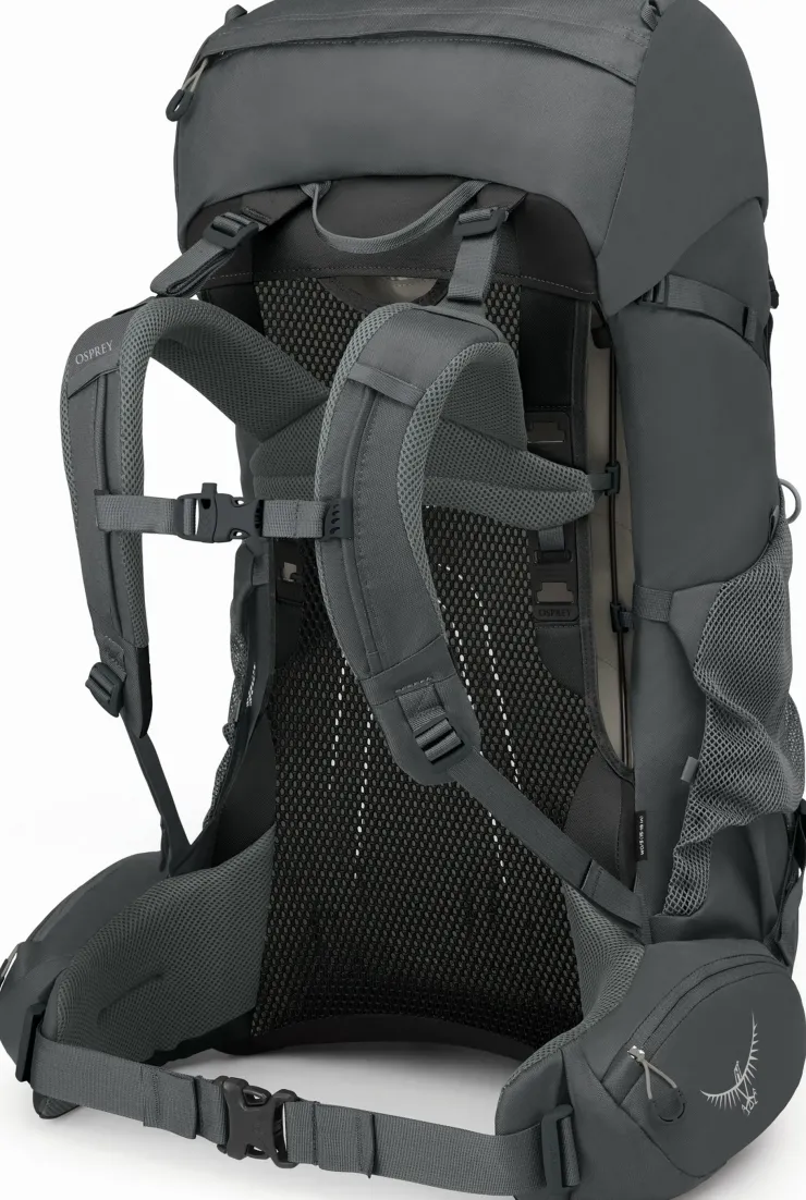 Backpacking Packs-Osprey Womens Renn 65 Rucksack - Dark Charcoal-Gray Wolf