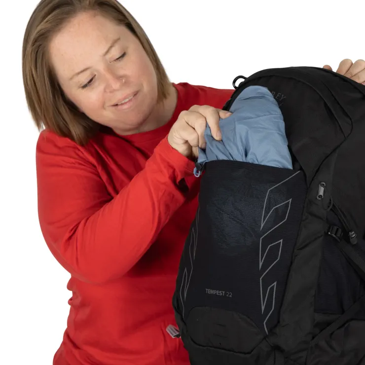 Day Packs-Osprey Womens Tempest 22 Rucksack - Extended Fit - Black-Coal Grey