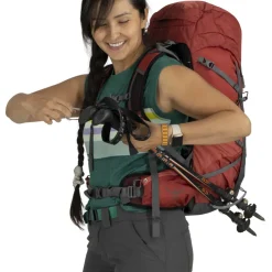 Day Packs-Osprey Womens Tempest 33 Rucksack - Red Pampas-Coal Grey