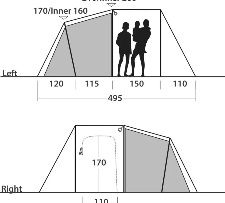 Family & Leisure Tents-Outwell Nevada 4 Tent