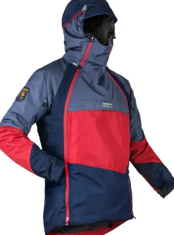 Waterproof Jackets-Paramo Mens Velez Evolution Hybrid Smock - Midnight-Fire-Indigo