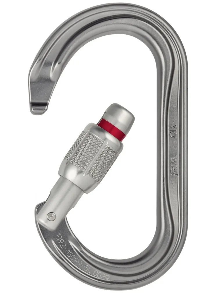 Carabiners & Quickdraws-Petzl OK Oval Screwgate Carabiner