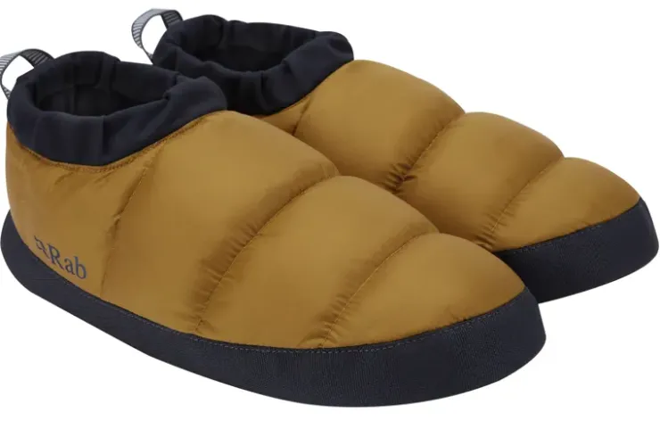 Slippers-Rab Down Hut Slippers - Dark Butternut