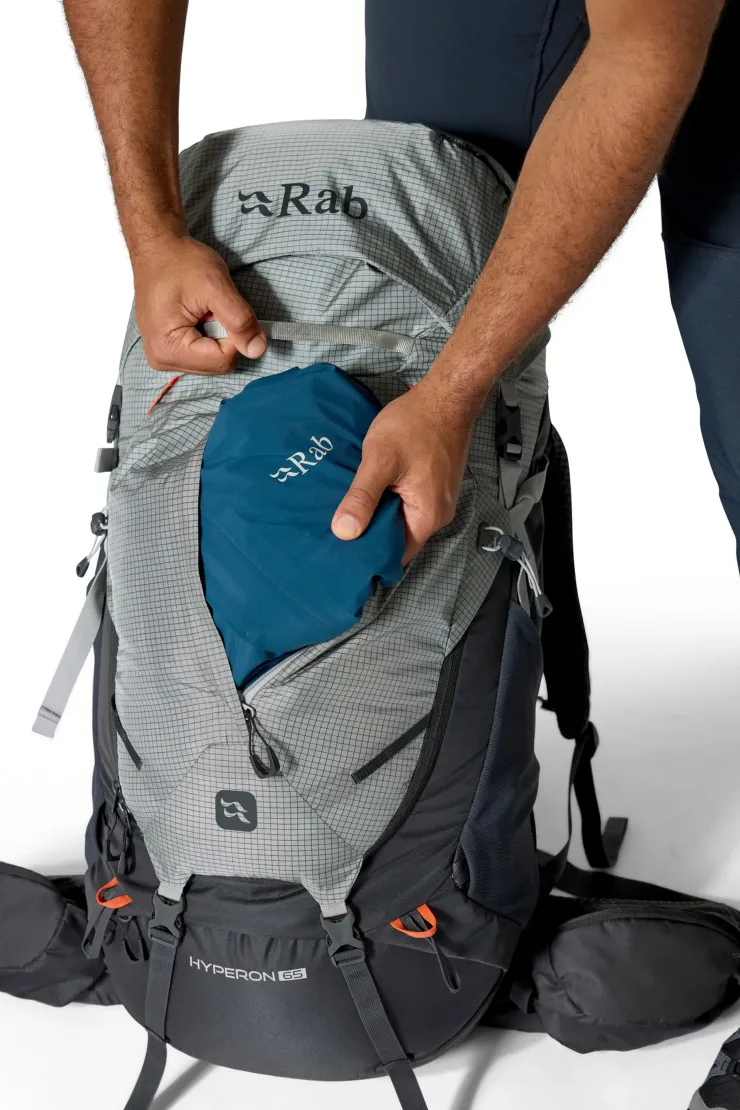 Backpacking Packs-Rab Hyperon 65 Rucksack - Dark Pewter-Anthracite M-L