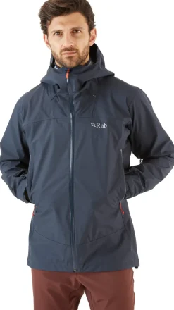 Waterproof Jackets-Rab Mens Arc Eco Jacket - Beluga