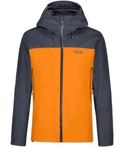 Waterproof Jackets-Rab Mens Arc Eco Jacket - Beluga-Marmalade