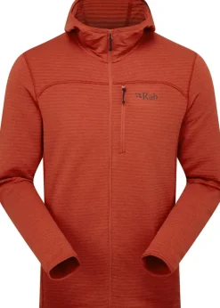 Fleece & Mid Layer-Rab Mens Ascendor Light Hoody - Tuscan Red