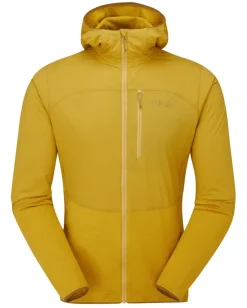 Fleece & Mid Layer-Rab Mens Ascendor Summit Hoody FZ - Sahara