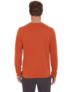 T-Shirts & Baselayers-Rab Mens Basecamp Logo Badge LS Tee - Red Clay