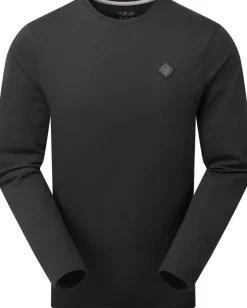 T-Shirts & Baselayers-Rab Mens Basecamp Logo Badge LS Tee - Beluga