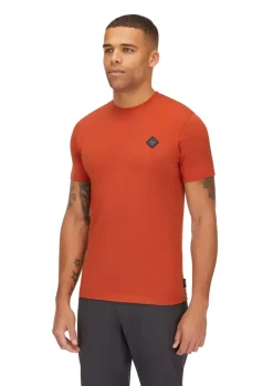 T-Shirts & Baselayers-Rab Mens Basecamp Logo Badge Tee - Red Clay