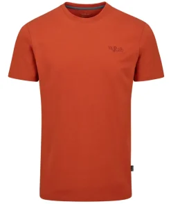 T-Shirts & Baselayers-Rab Mens Basecamp Logo Tee - Red Clay