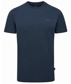 T-Shirts & Baselayers-Rab Mens Basecamp Logo Tee - Tempest Blue