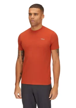 T-Shirts & Baselayers-Rab Mens Basecamp 3 Peak Tee - Red Clay