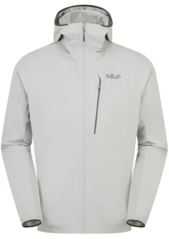 Softshell Jackets-Rab Mens Borealis Alpine Hoody - Light Zinc