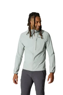 Softshell Jackets-Rab Mens Borealis Alpine Hoody - Light Zinc