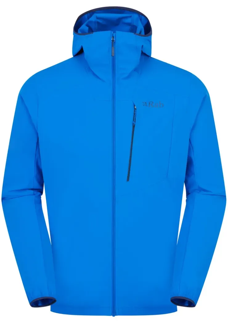 Softshell Jackets-Rab Mens Borealis Alpine Hoody - Maya Blue