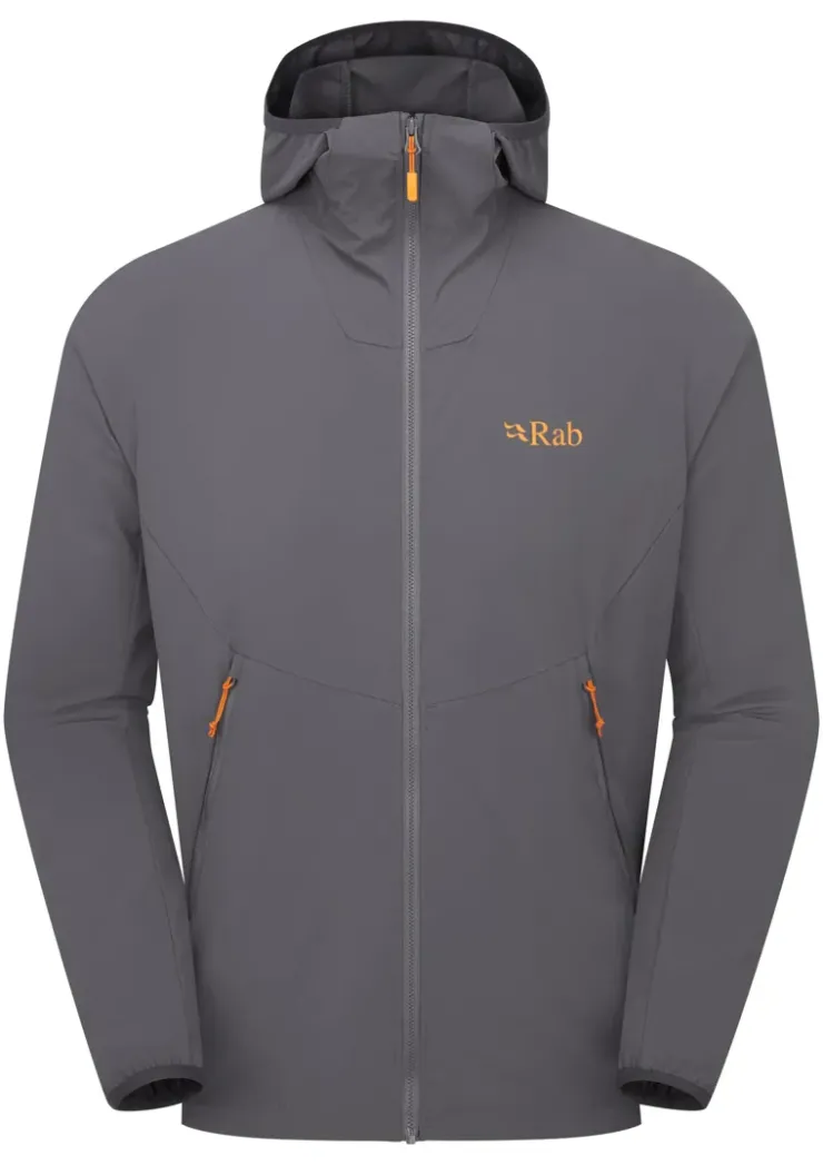 Softshell Jackets-Rab Mens Borealis Hoody - Graphene