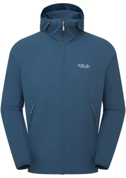 Softshell Jackets-Rab Mens Borealis Hoody - Tempest Blue