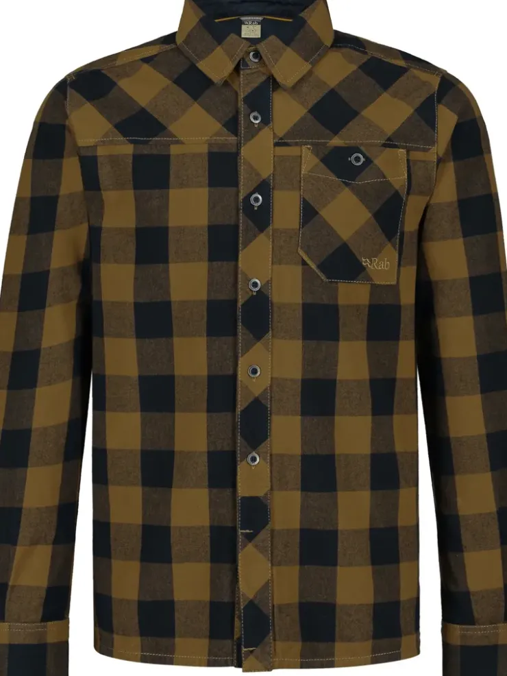 Shirts-Rab Mens Boundary Shirt - Caramel Check