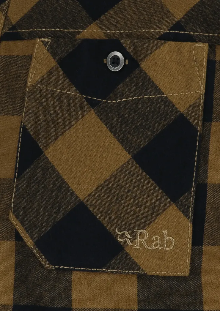 Shirts-Rab Mens Boundary Shirt - Caramel Check