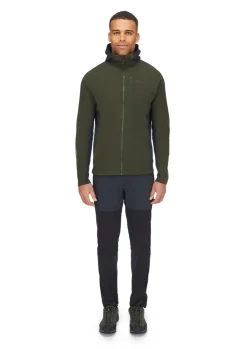 Fleece & Mid Layer-Rab Mens Capacitor Hoody - Army